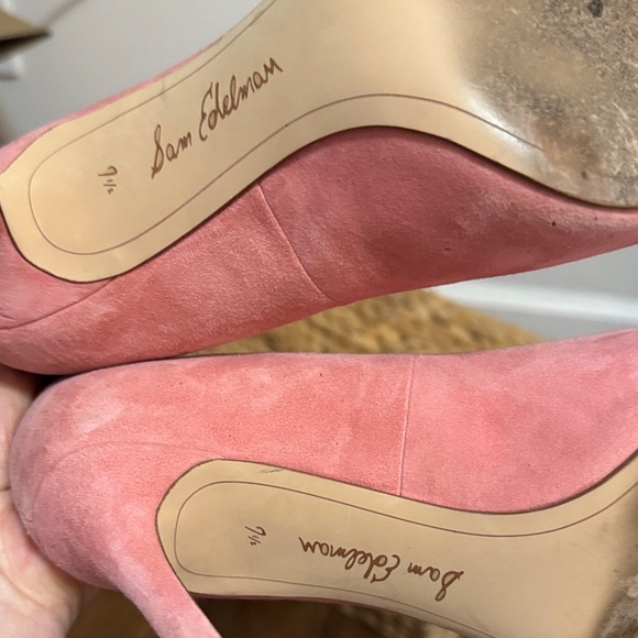 Sam Edelman Blush Suede Heels - Picture 7 of 9